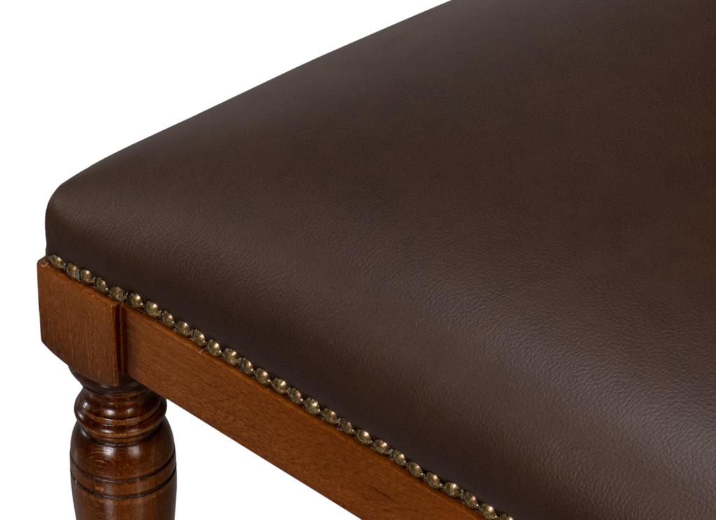 Camile Brown Leather Side Chair (Set of 2)