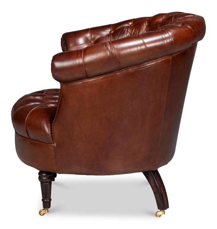 Bastian Brown Leather Armchair