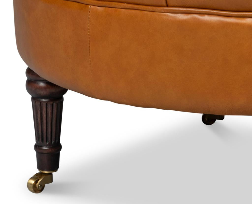Bastian Brown Leather Armchair