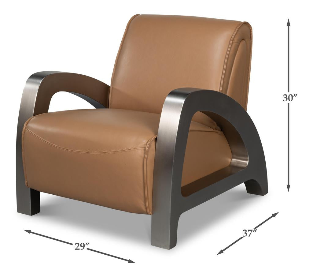 Carlisle Brown Leather Armchair