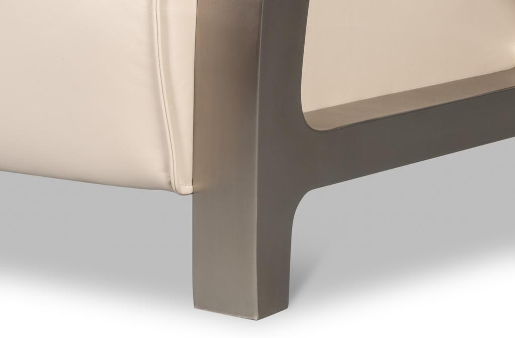 Carlisle White Leather Armchair