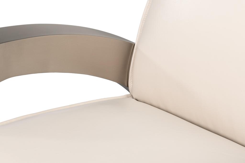 Carlisle White Leather Armchair