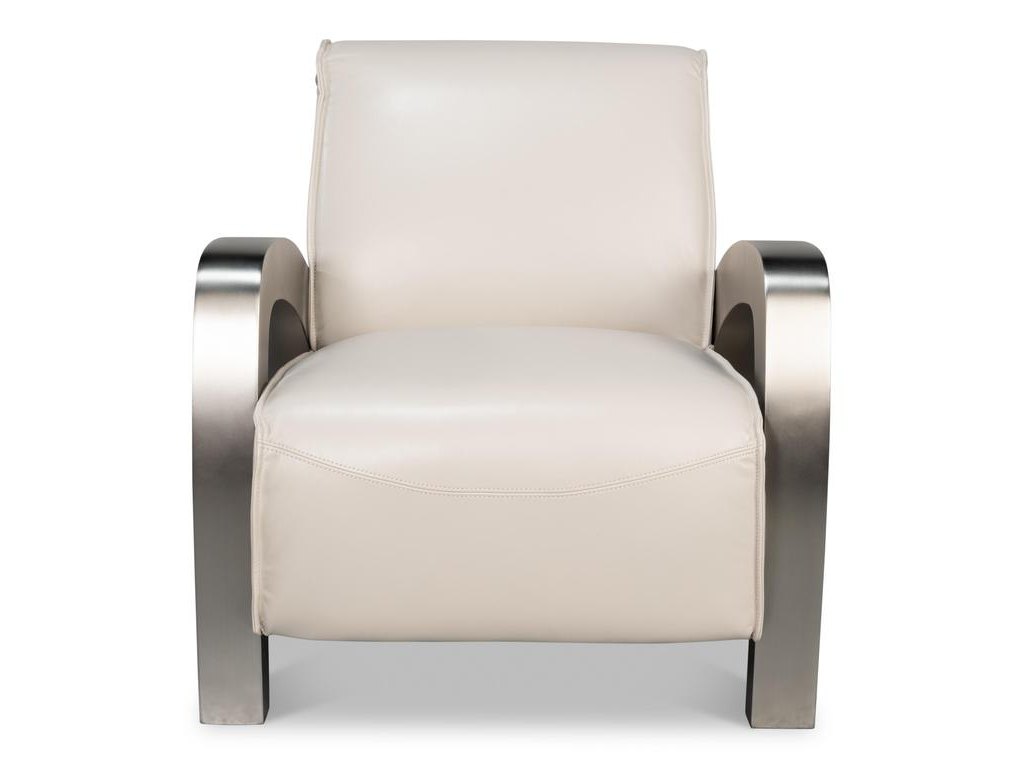 Carlisle White Leather Armchair