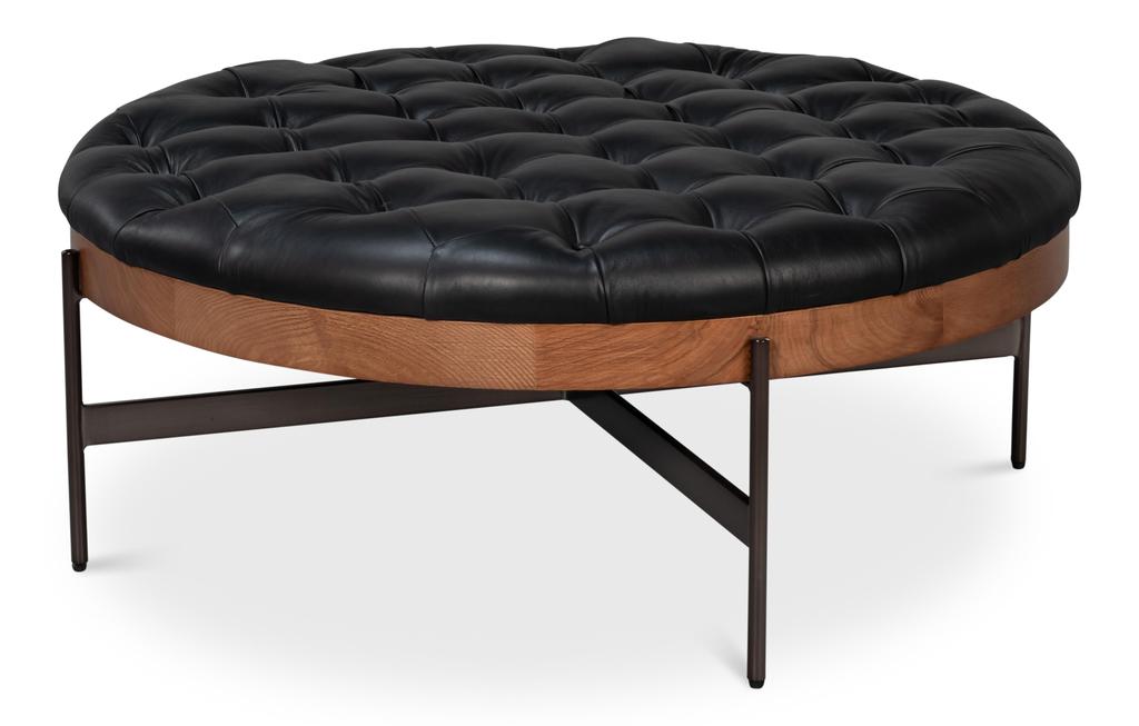 Corbet Black Cocktail Ottoman