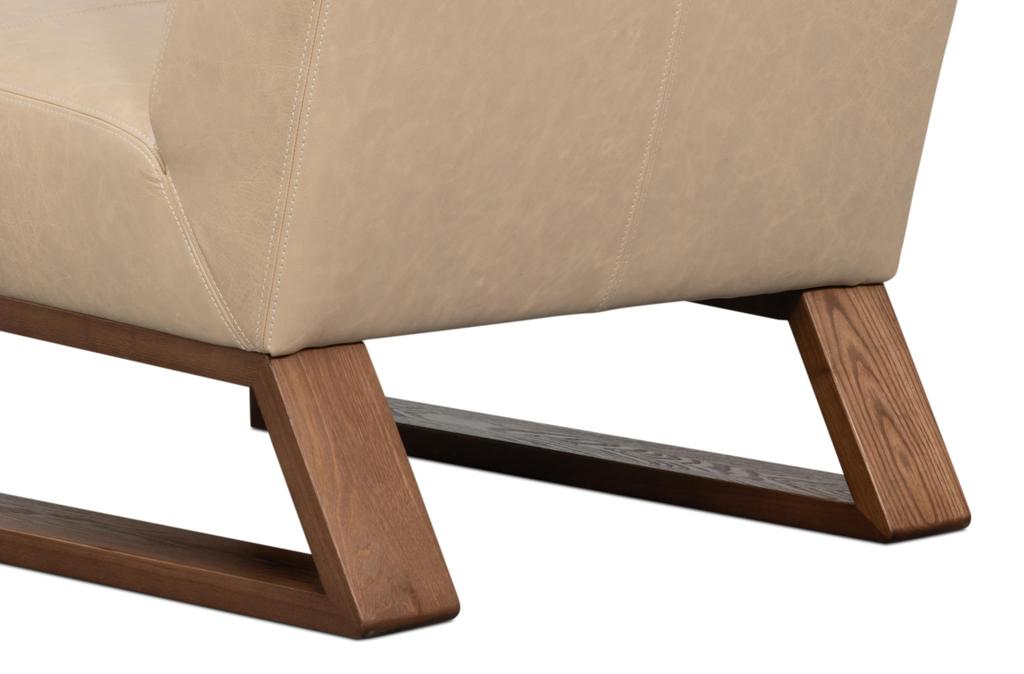 Wylam White Leather Chair