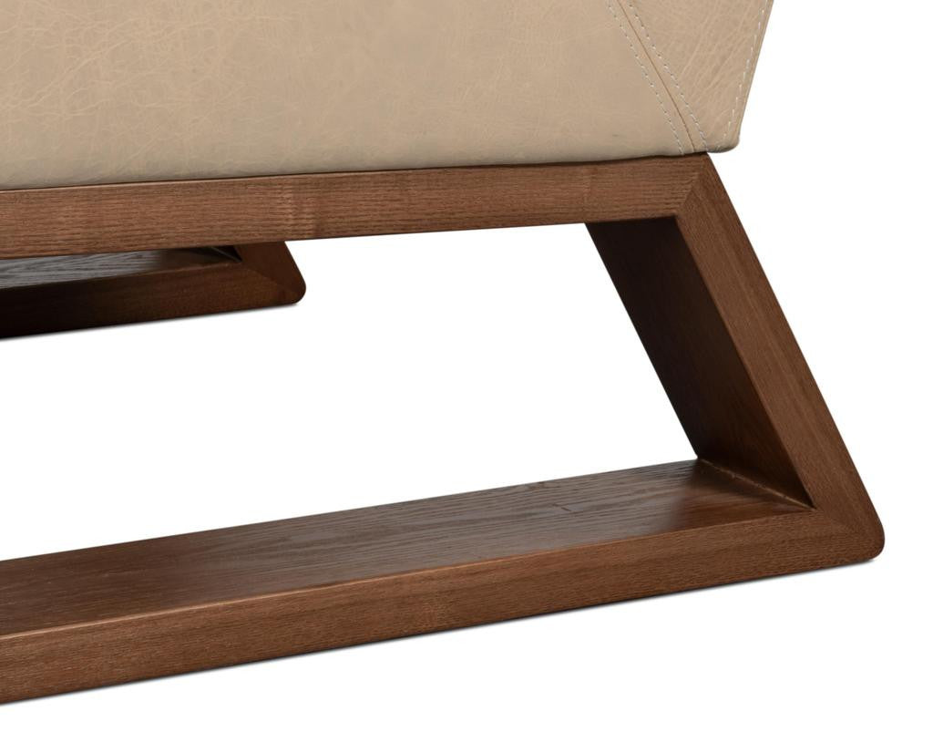 Wylam White Leather Chair