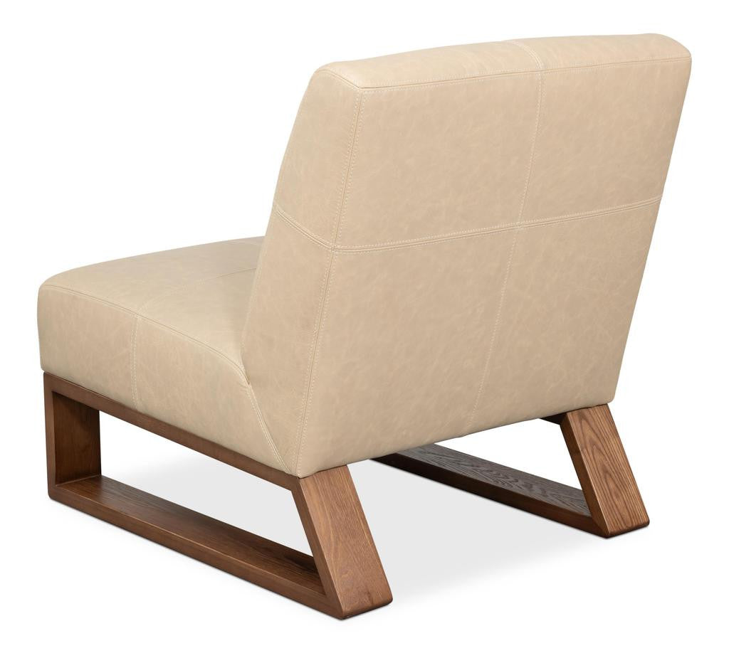 Wylam White Leather Chair