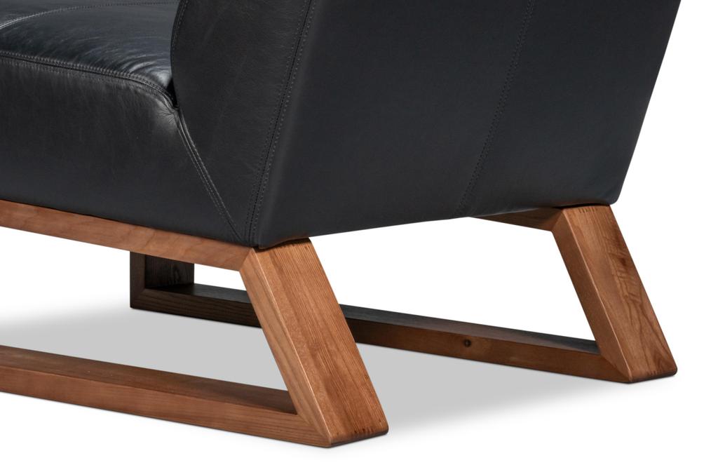 Wylam Black Leather Chair