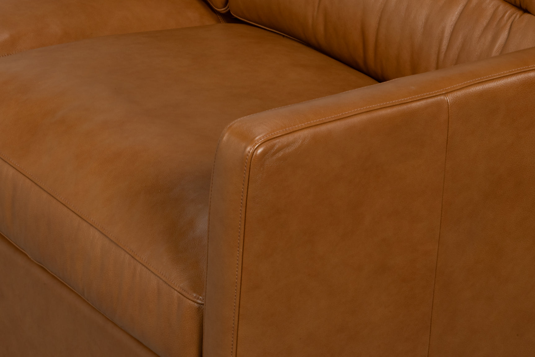 Grant Tuxedo Brown Sofa