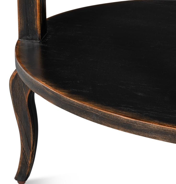 Golden Rim Black Side Table