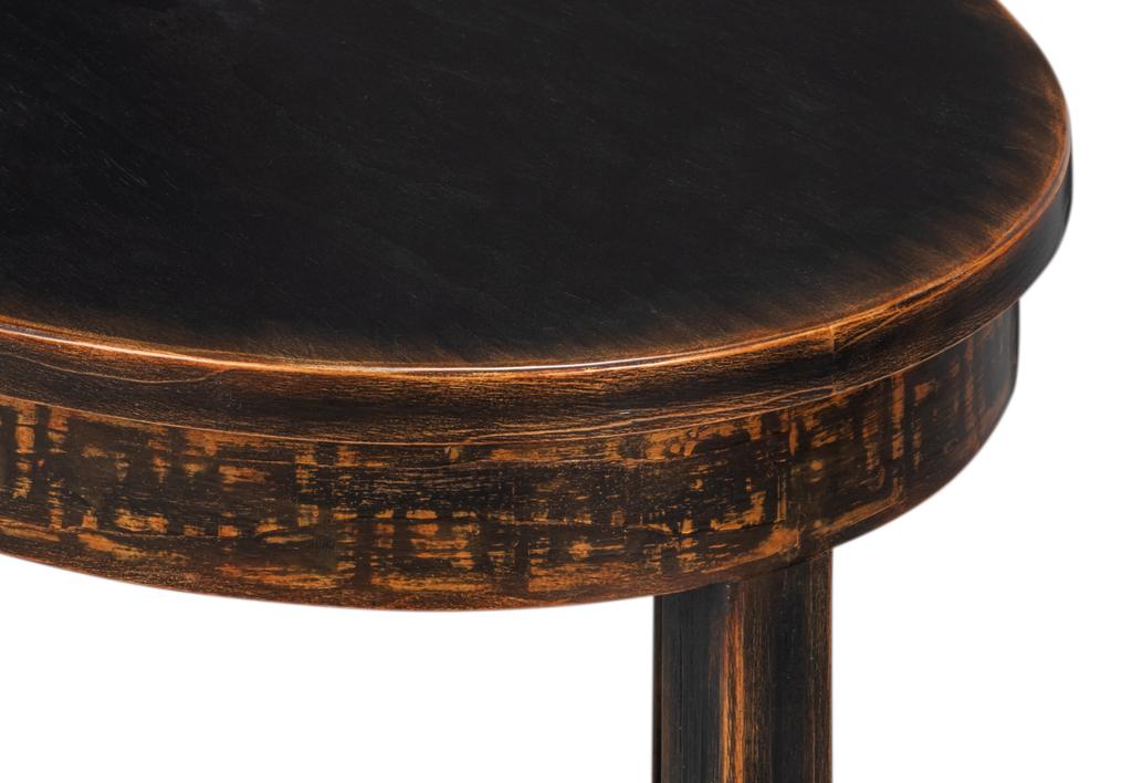 Golden Rim Black Side Table