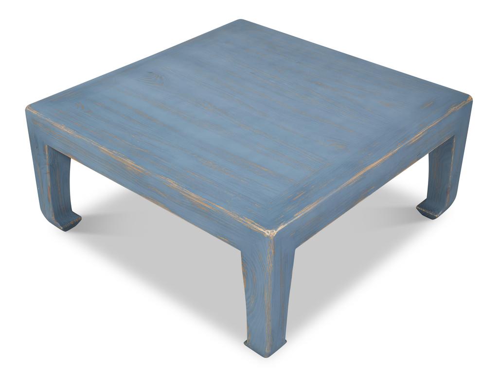 Classic Chinese Blue Cocktail Table Blue