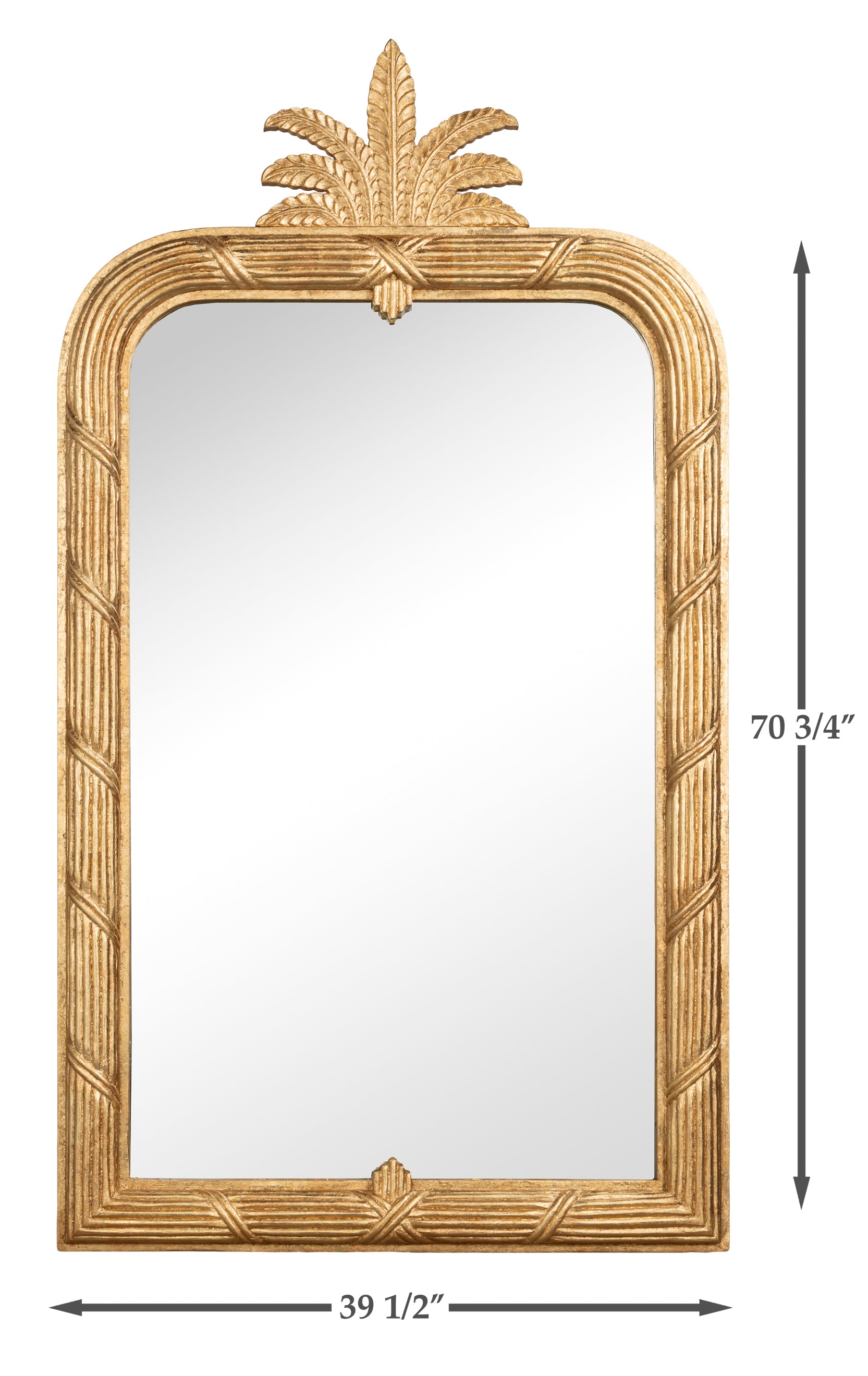 Gilded Pineapple Crest Brown Mirror