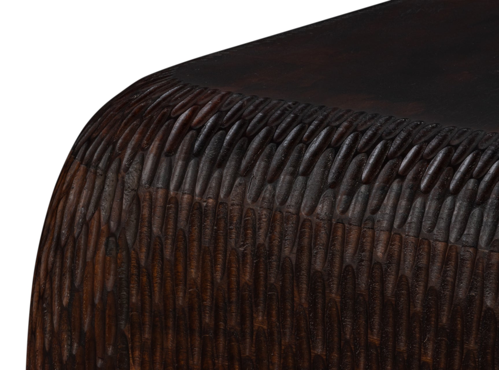 Molten Brown Carved Side Table