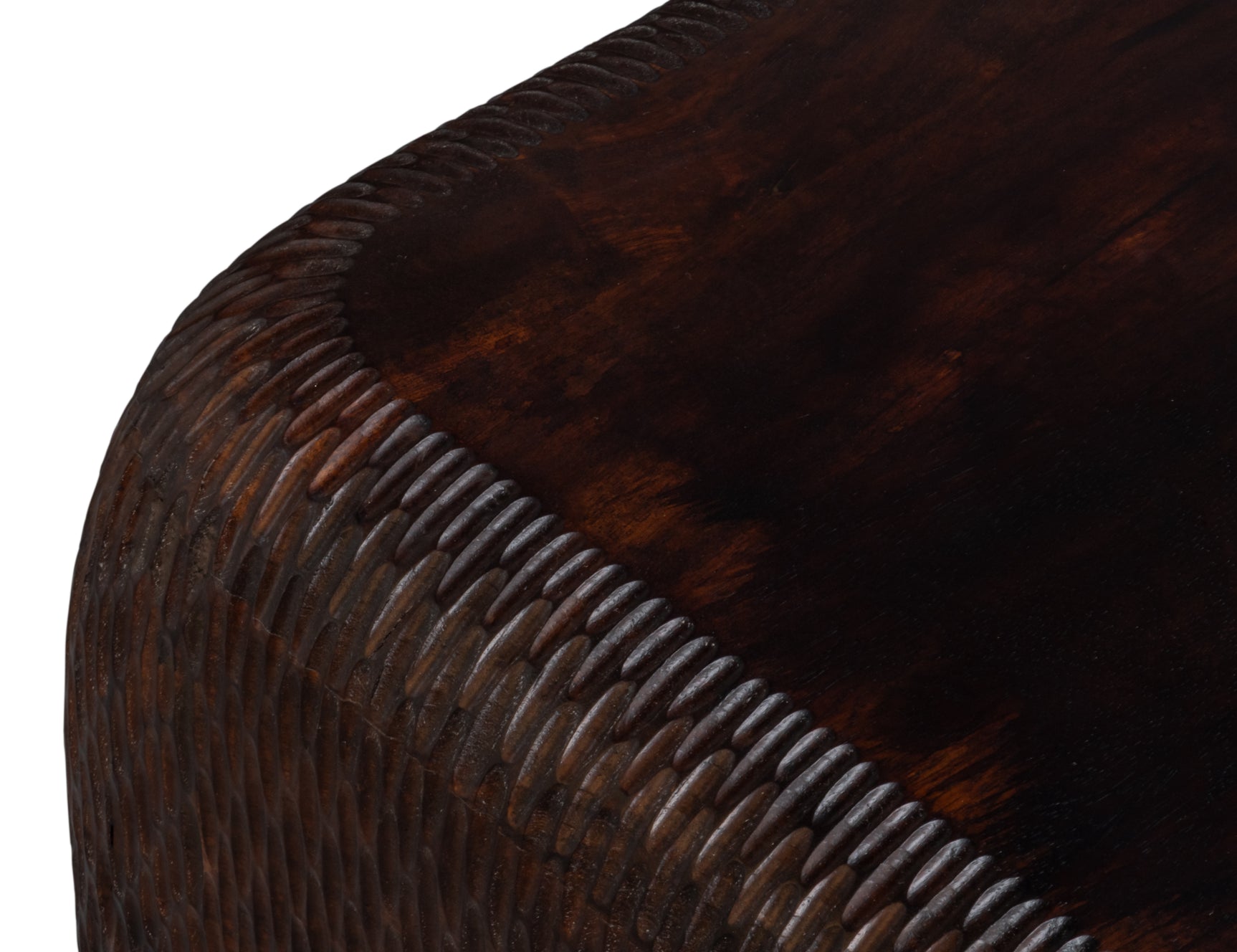 Molten Brown Carved Side Table