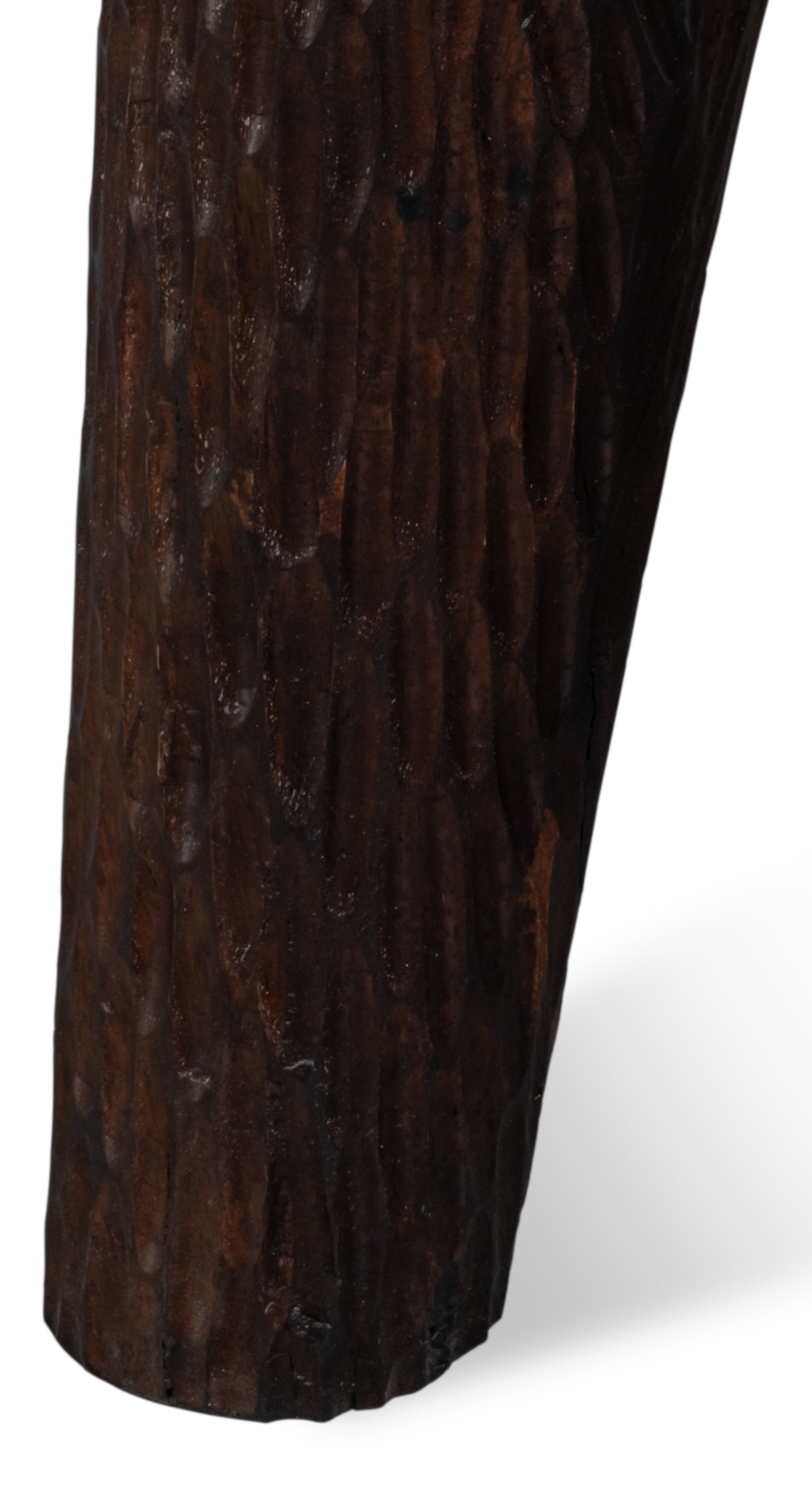 Molten Brown Carved Side Table