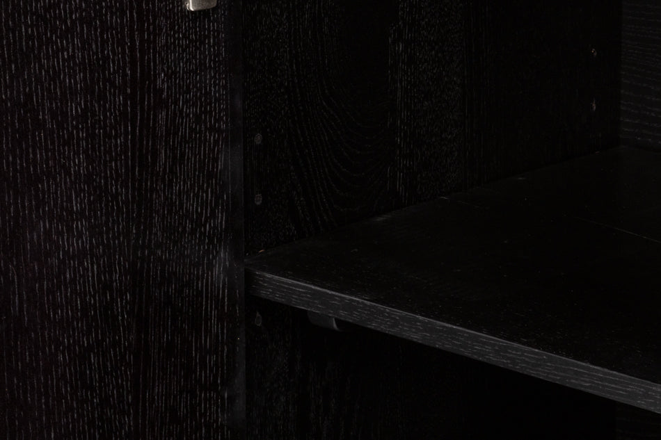 Portfolio Ebony/Gold Leaf 3 Door Credenza