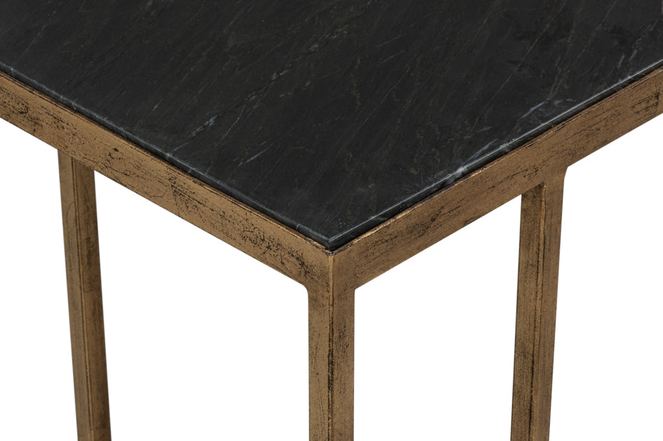 Patsy Gold Marguina Marble Side Table