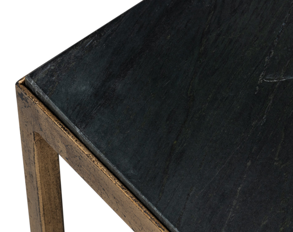 Patsy Gold Marguina Marble Side Table