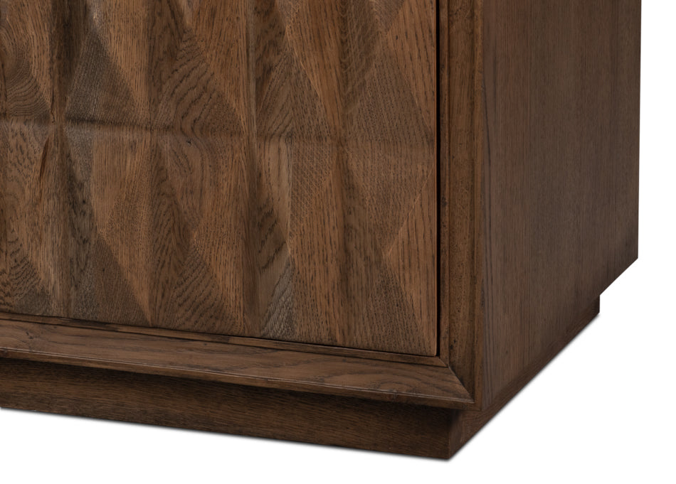 Prism Brown 4 Door Credenza