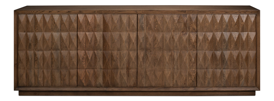 Prism Brown 4 Door Credenza