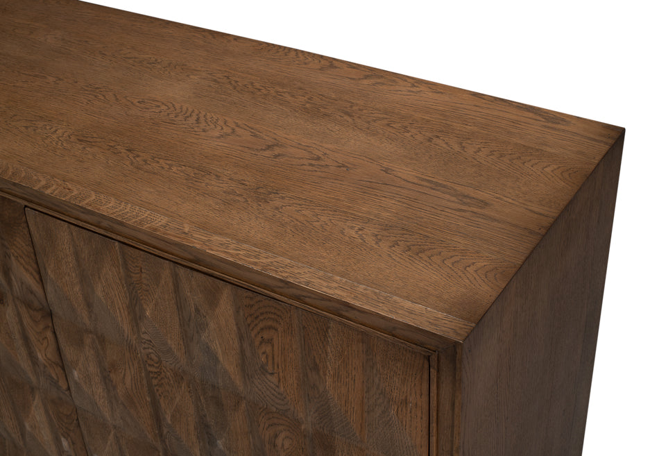 Prism Brown 4 Door Credenza