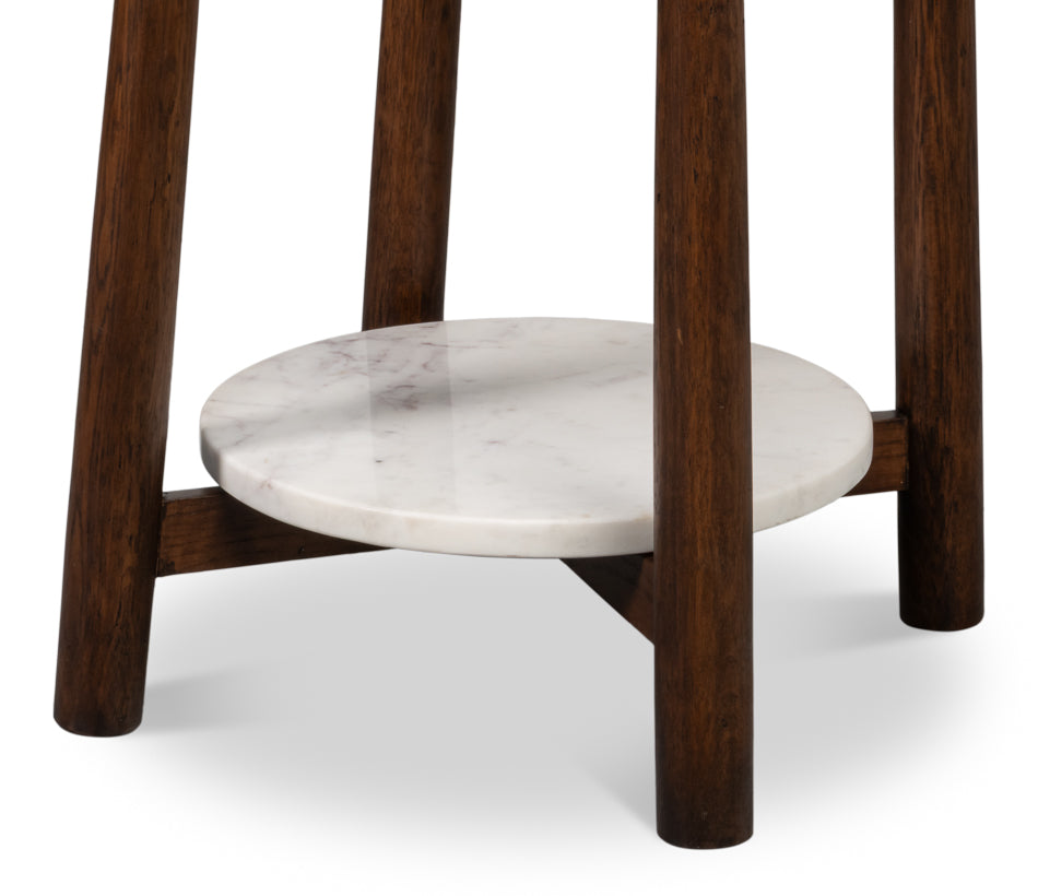 Larsen White Round Side Table