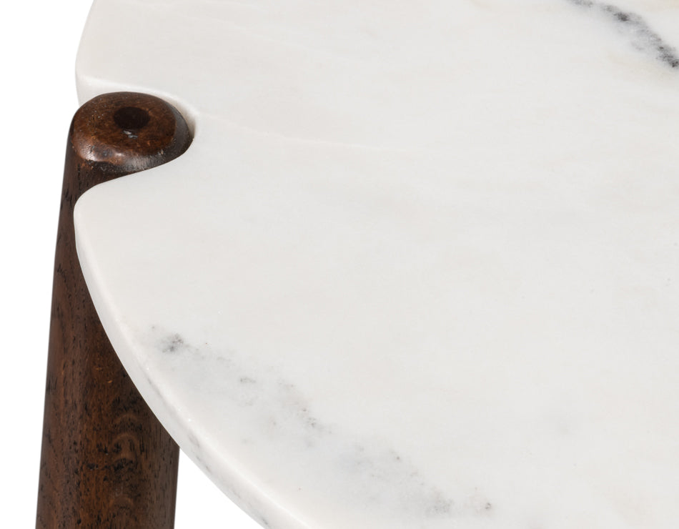 Larsen White Round Side Table