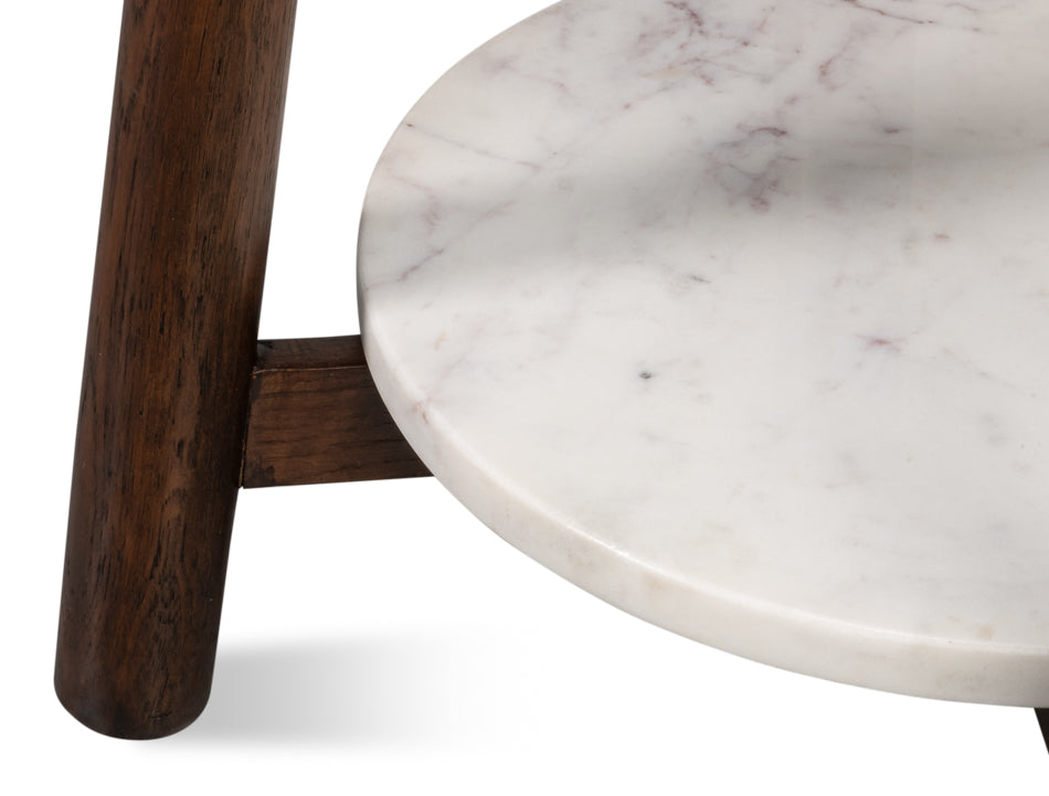 Larsen White Round Side Table