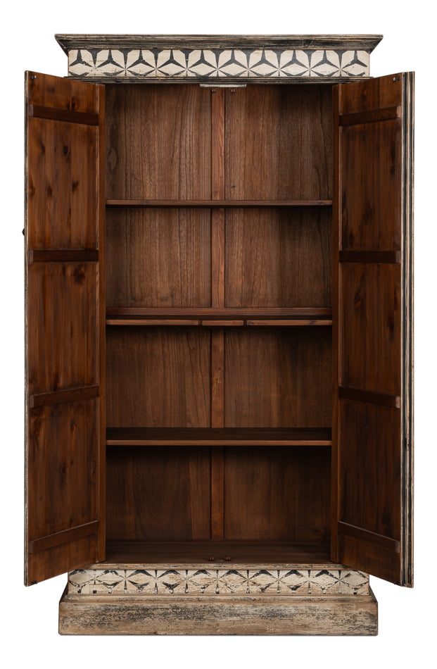 Marrakesh Black/Tan Painted Cabinet