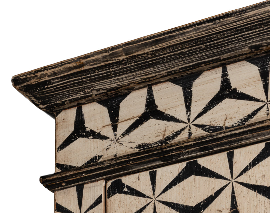 Marrakesh Black/Tan Painted Cabinet