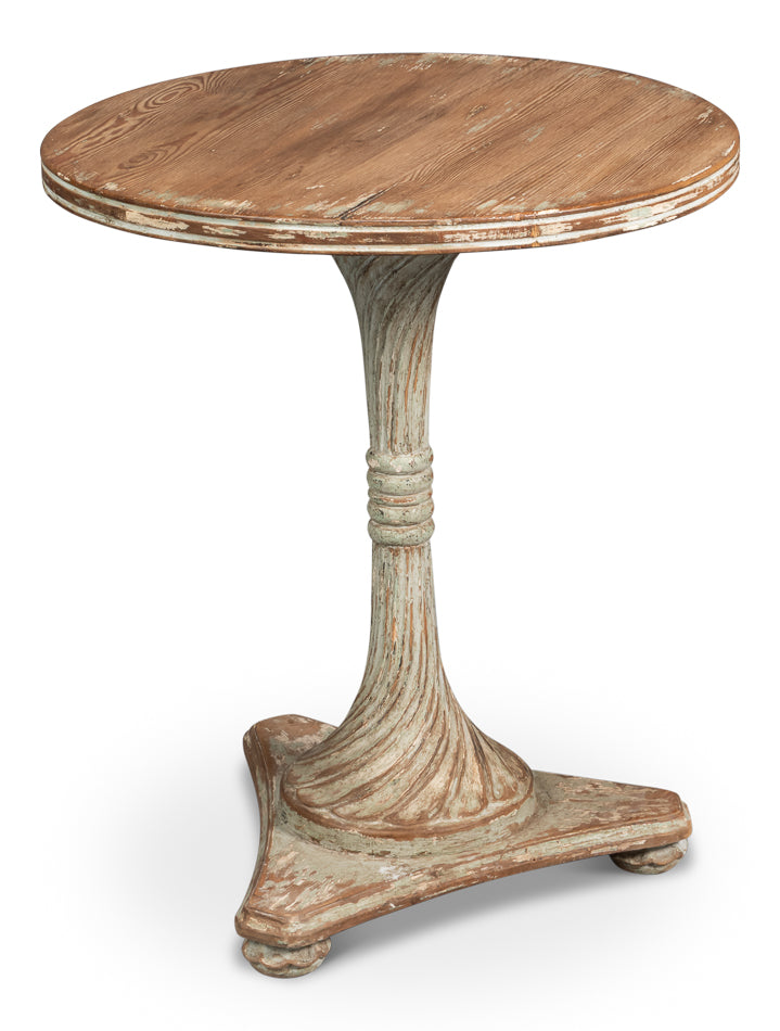 Fleur Brown Round Side Table