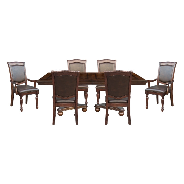 Lordsburg Brown Cherry 7pc Dining Set