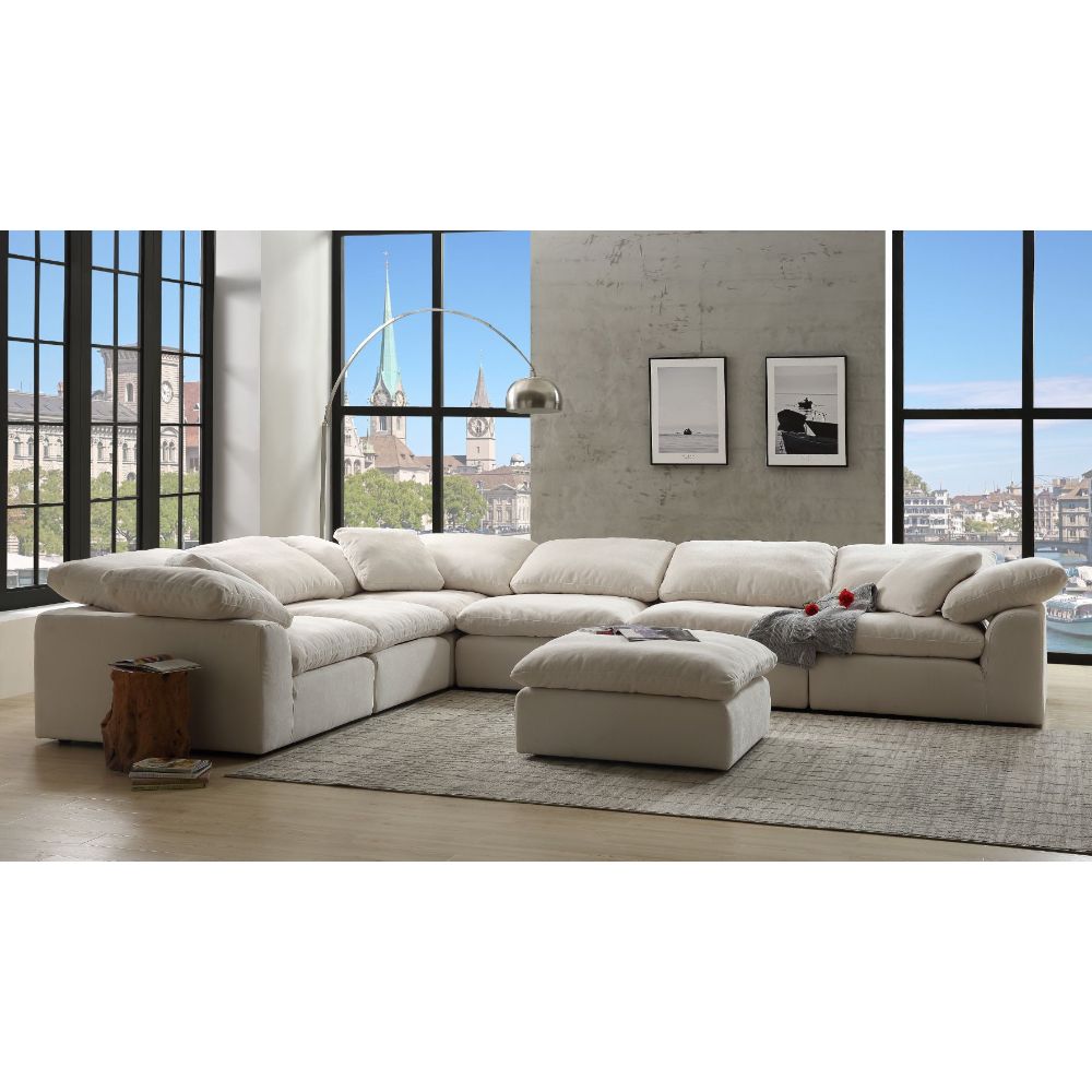 Naveen Ivory Modular Armless Chair