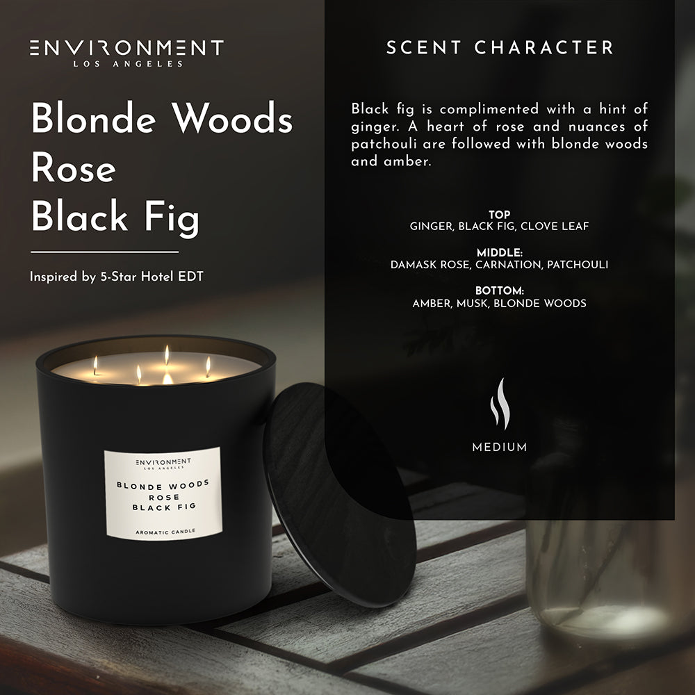 55oz Blonde Woods | Rose | Black Fig Candle (Inspired by The EDITION Hotel®) - Ornate Home