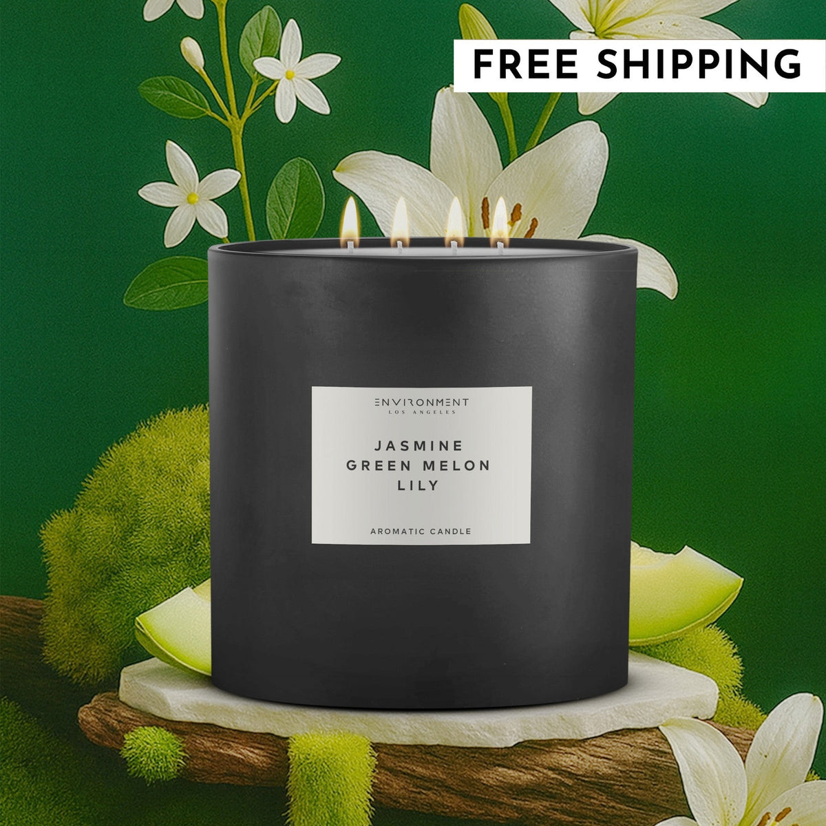 55oz Jasmine | Green Melon | Lily Candle (Inspired by The Wynn Hotel®) - Ornate Home