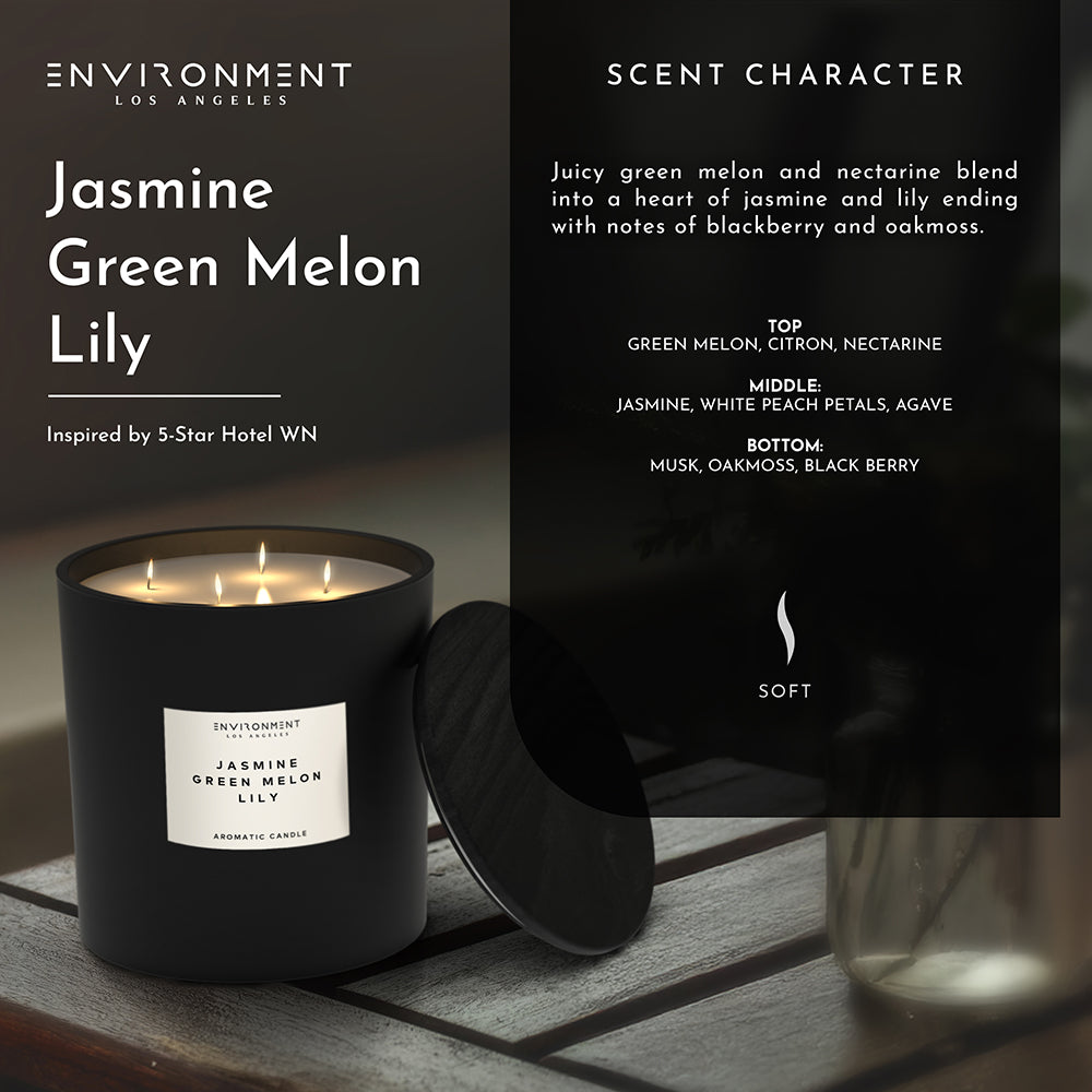 55oz Jasmine | Green Melon | Lily Candle (Inspired by The Wynn Hotel®) - Ornate Home