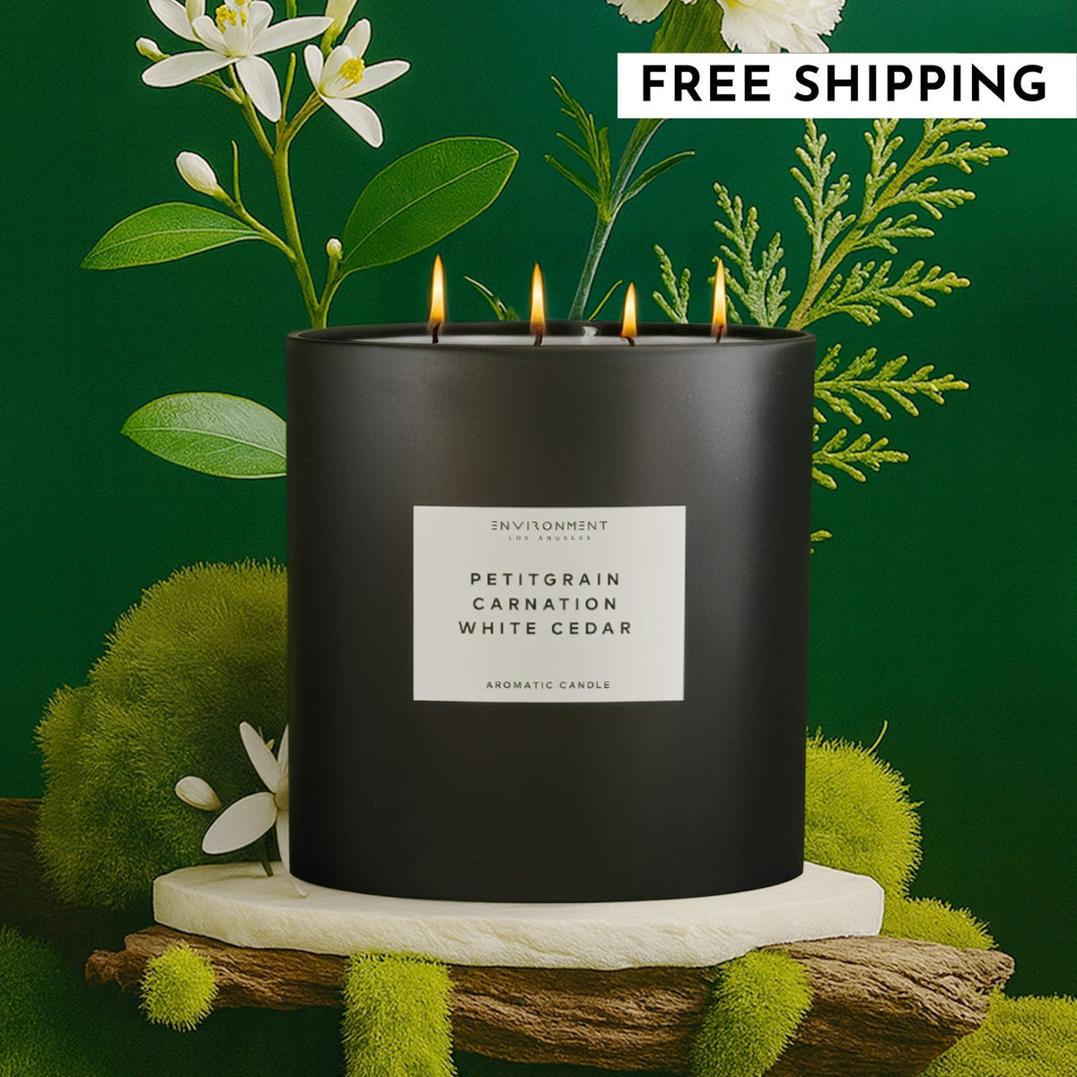 55oz Petitgrain | Carnation | White Cedar Candle (Inspired by YSL L'Homme®) - Ornate Home