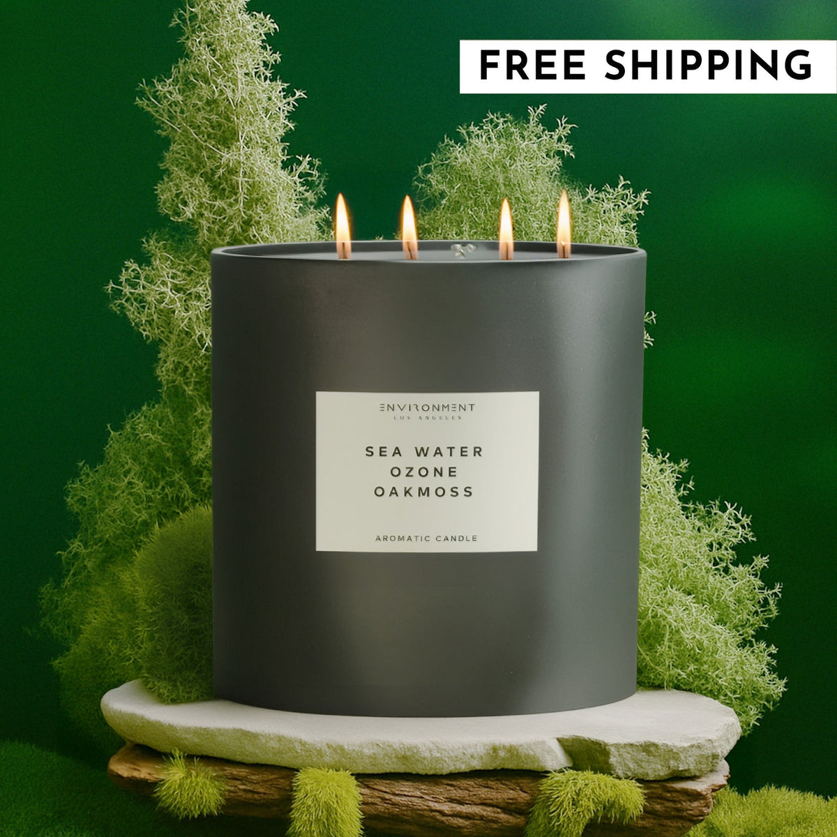 55oz Sea Water | Ozone | Oakmoss Candle (Inspired by Davidoff Cool Water®) - Ornate Home
