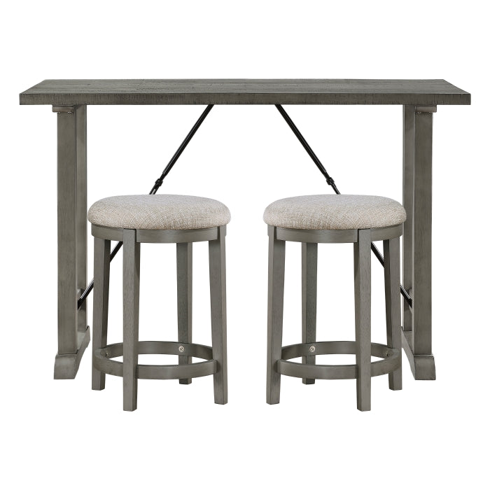 Auburndale Gray 3pc Dining Set