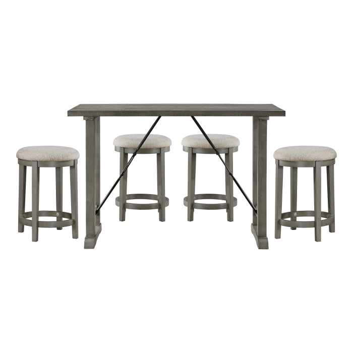 Auburndale Gray 5pc Dining Set