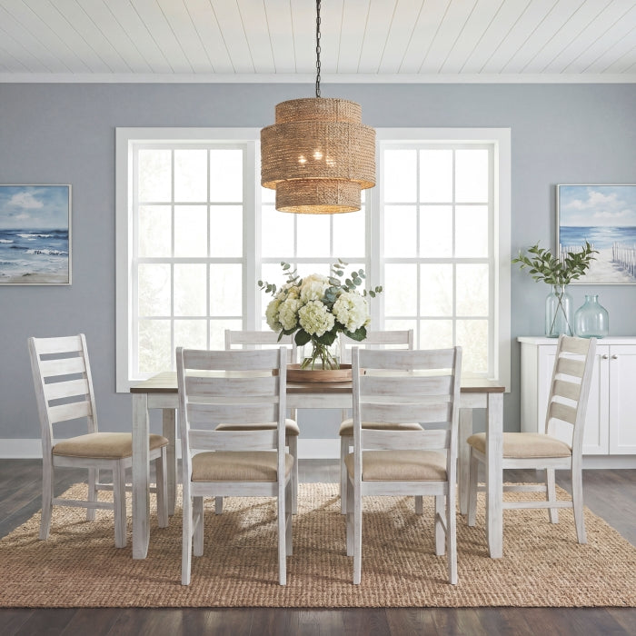 Blair Farm White 7-Piece Pack Dinette Set