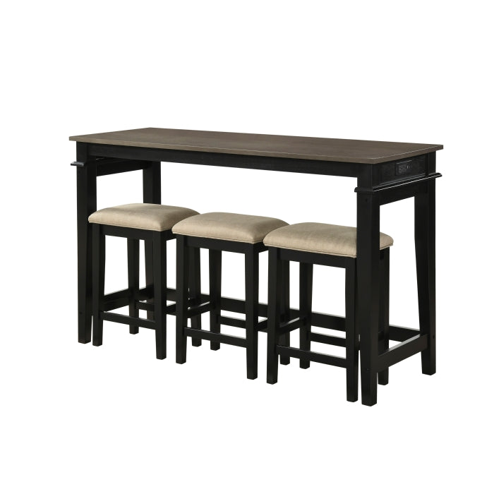 Beacon Black 4-Piece Pack Counter Height Set