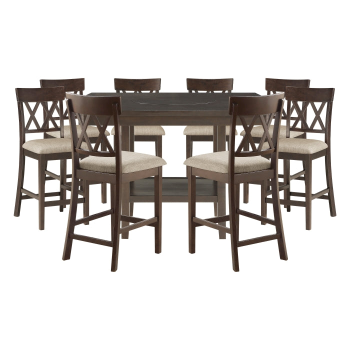 Balin Gray 9pc Dining Set