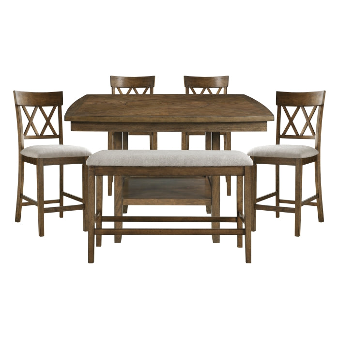 Balin Brown 6pc Dining Set