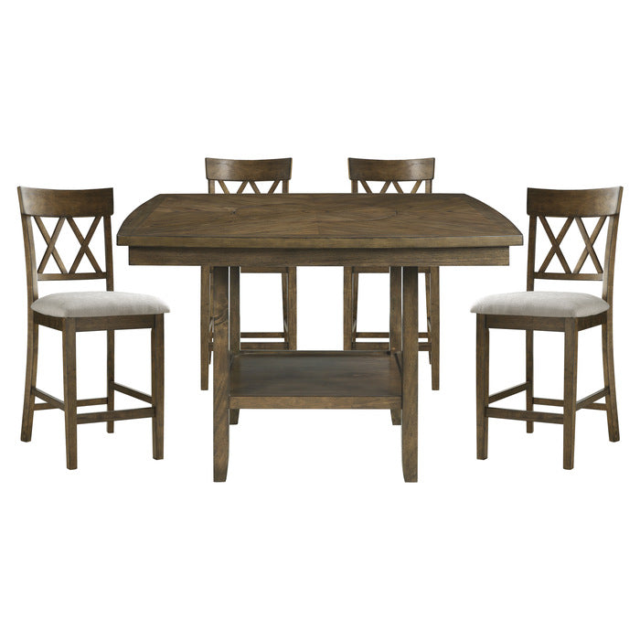 Balin Brown 5pc Dining Set