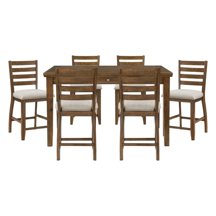 Tigard Brown 7pc Dining Set