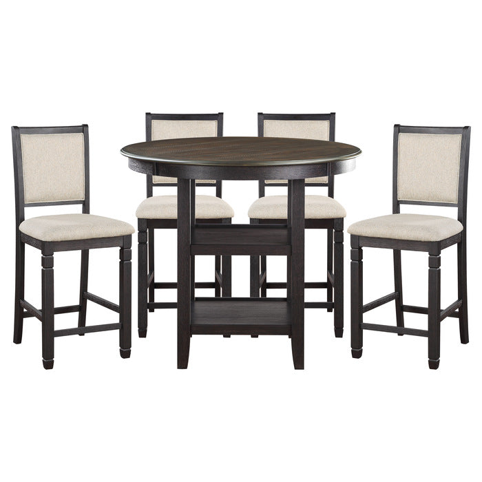 Asher Gray 5pc Dining Set