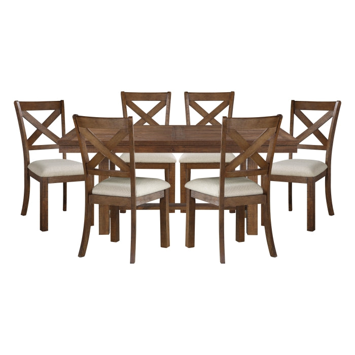 Bonner Brown 7pc Dining Set