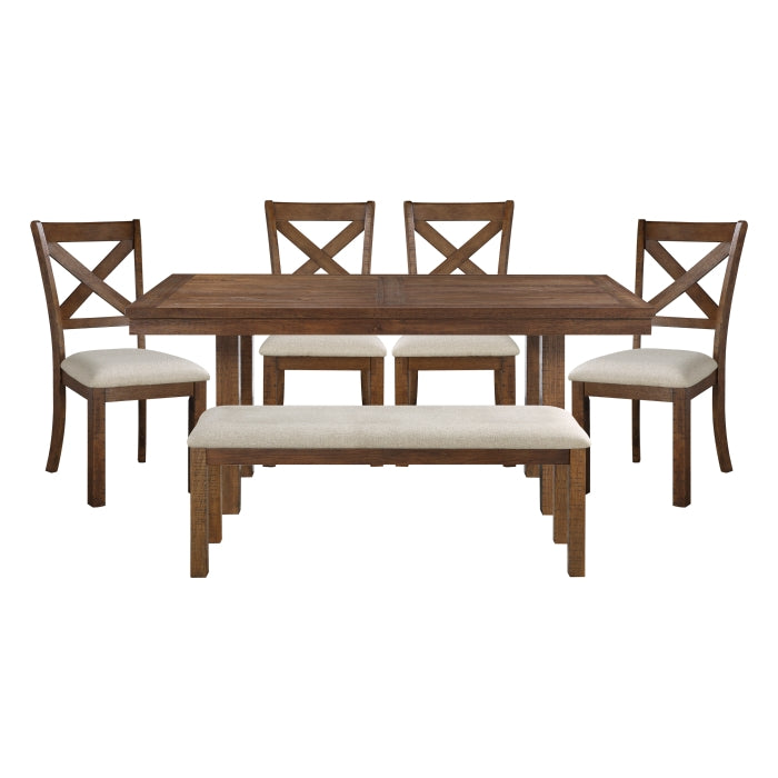 Bonner Brown 6pc Dining Set